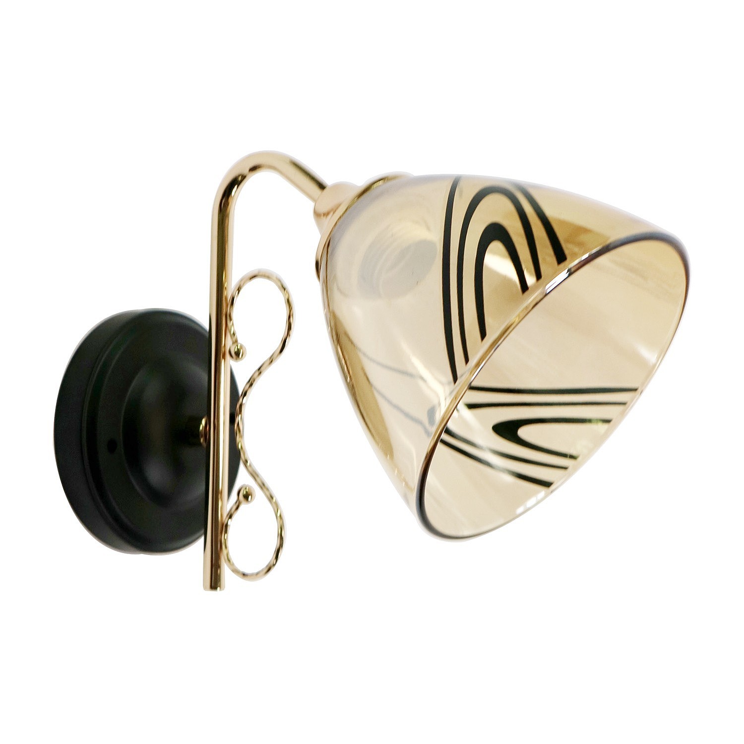 Настенное бра ЭкономСвет 12098 12098/1wBK+FG AMB+BK