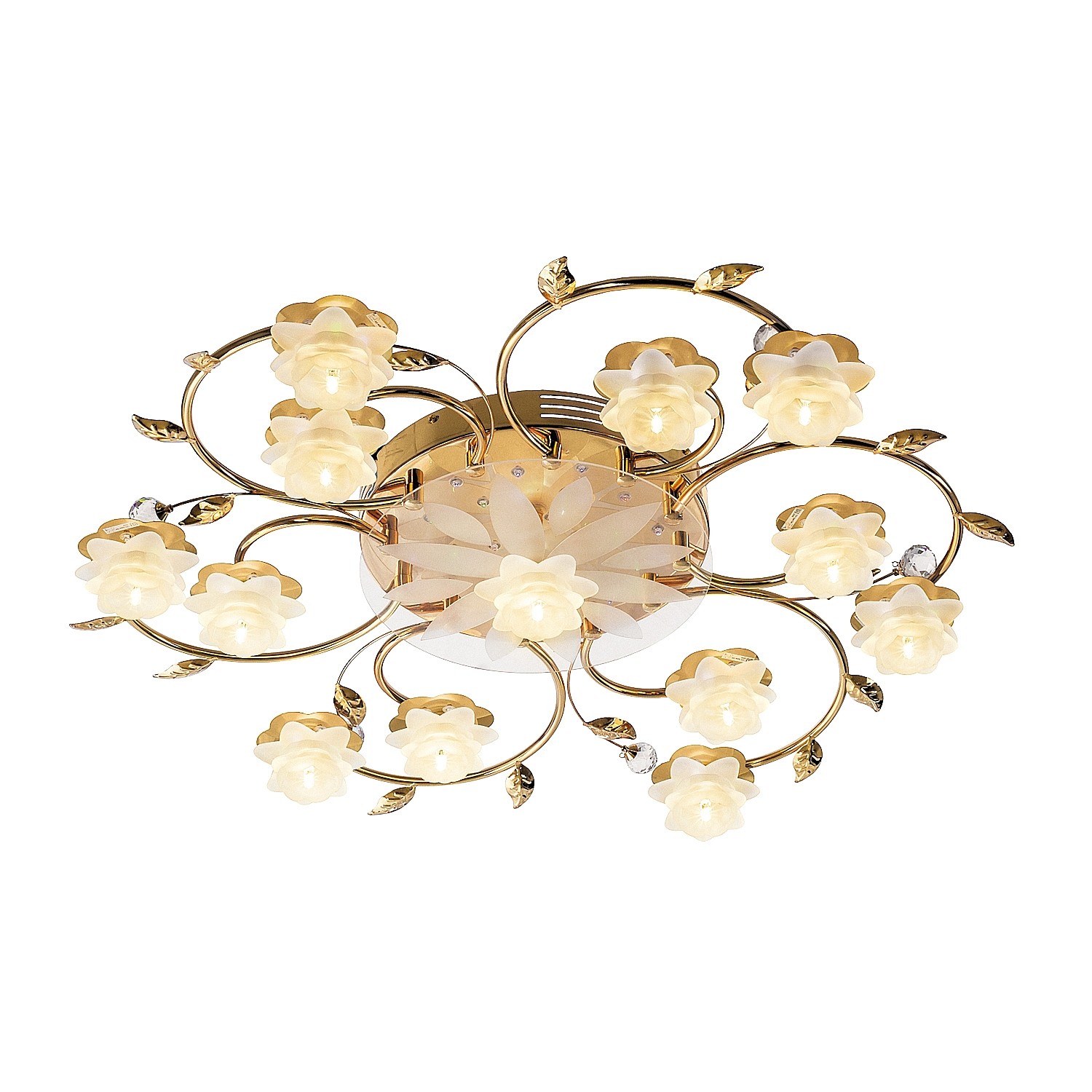 Потолочная люстра ЭкономСвет 1216 1216/13FG WT RC RGBLED