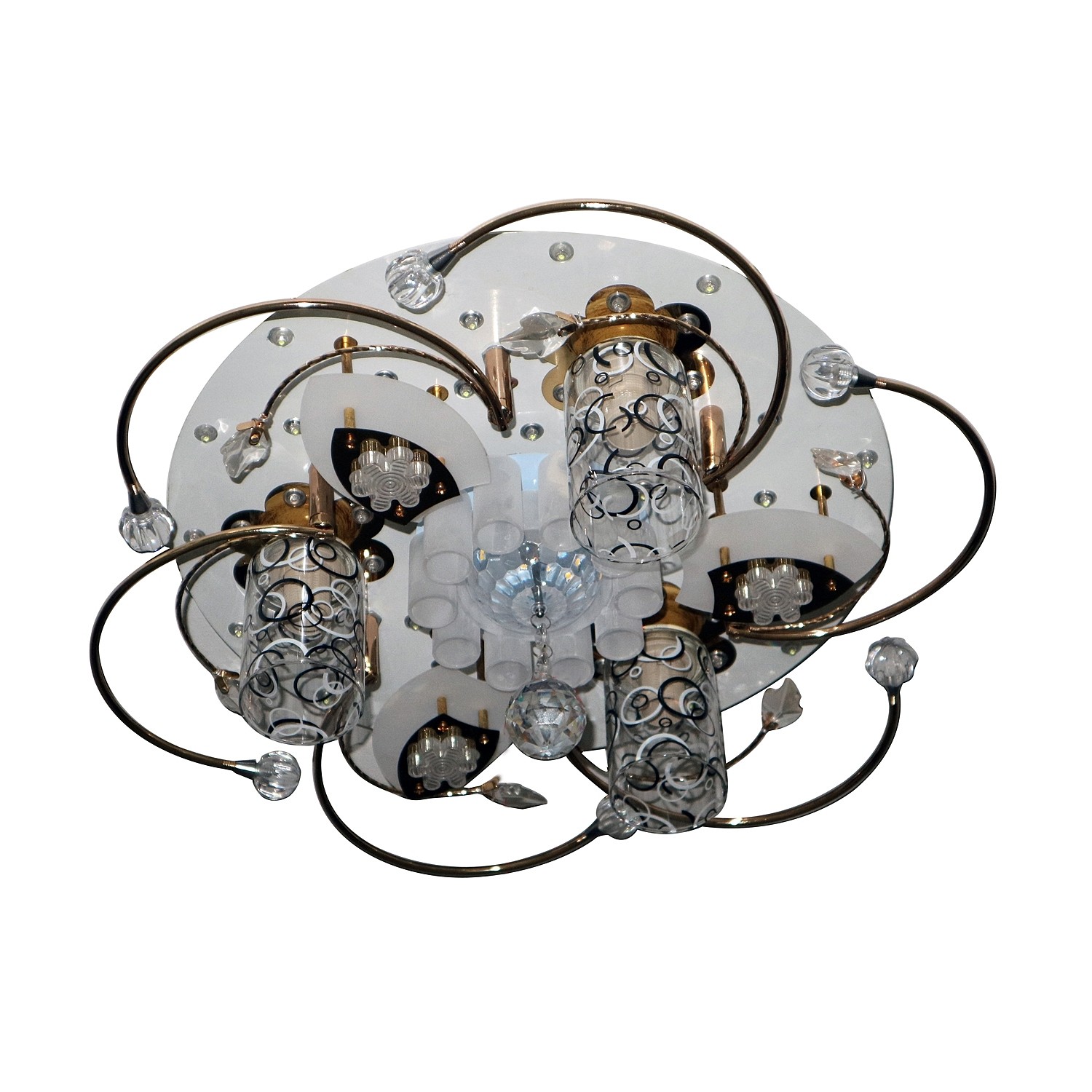 Потолочная люстра ЭкономСвет 70014 70014/3WT WT+BK RC WTLED