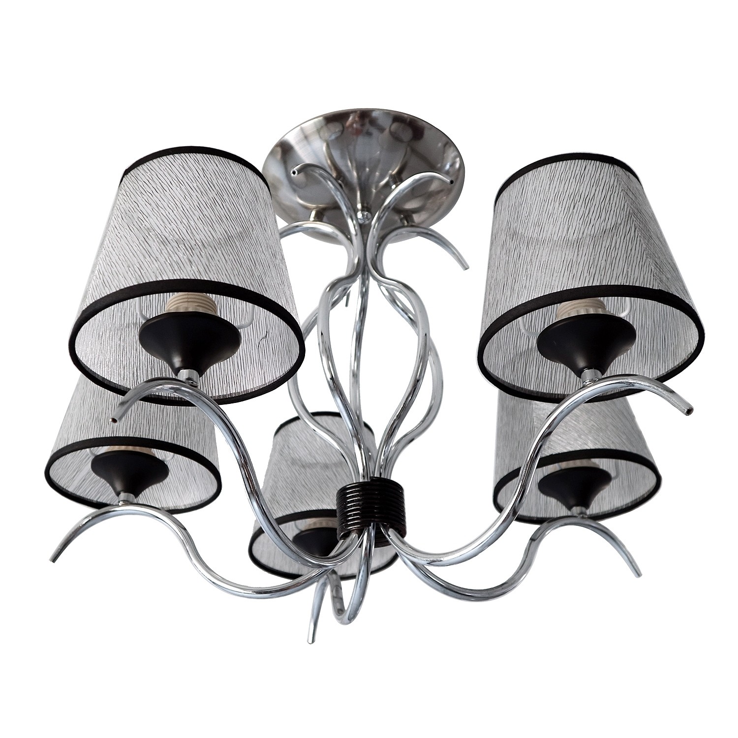 Потолочная люстра ЭкономСвет 70124 70124/5CR+BK CR