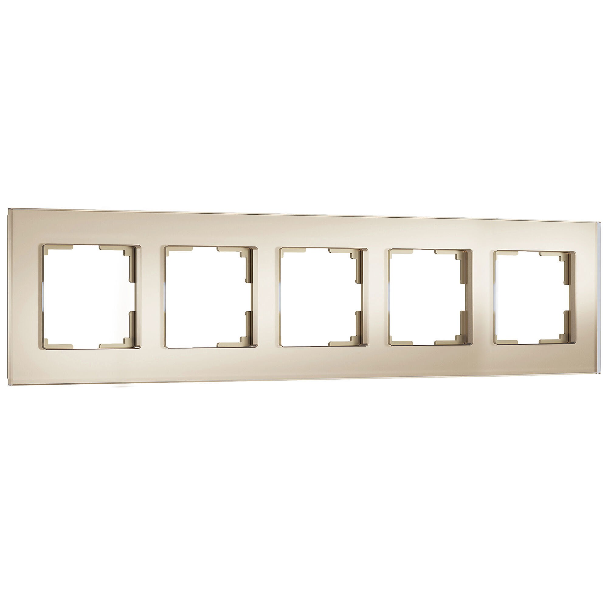 Рамка Werkel Senso шампань soft-touch W0053111/ Рамка на 5 постов Senso (шампань, стекло soft-touch)