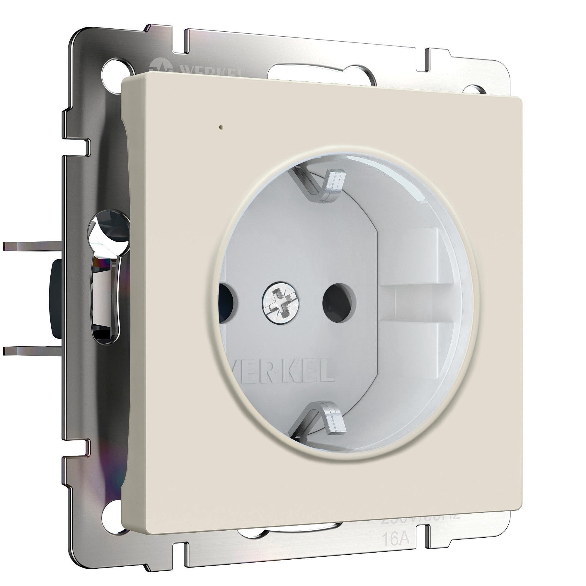 Розетка Werkel Встраиваемые механизмы айвори матовые W1171462/ Розетка с подсветкой W (айвори матовый)