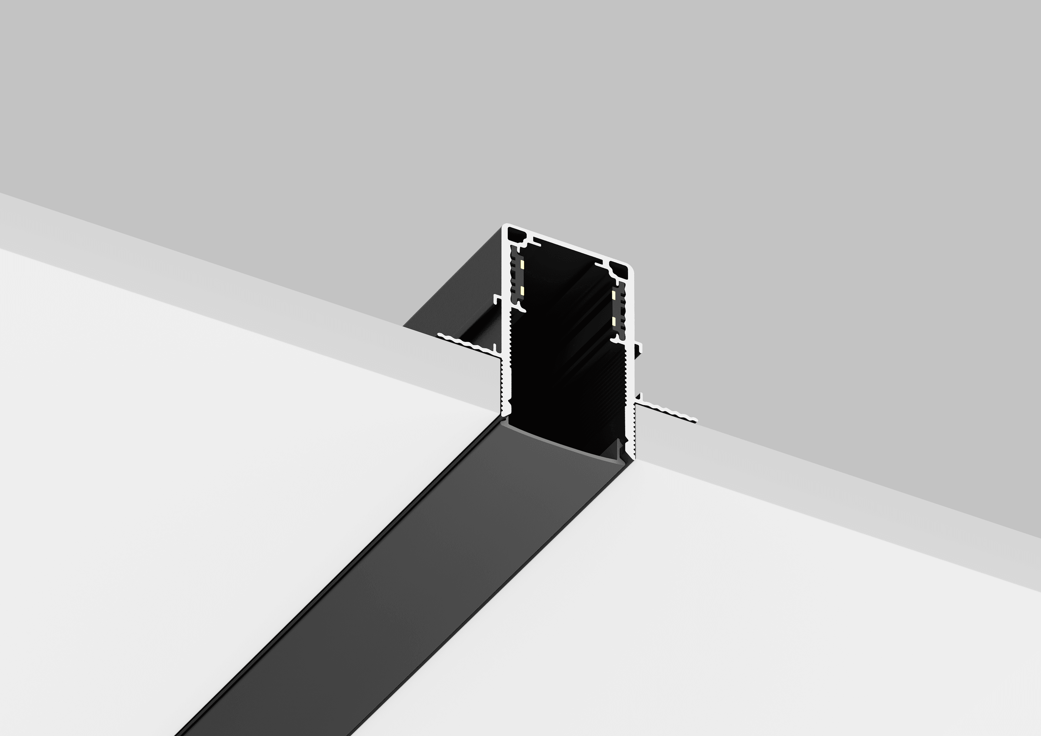 Шинопровод встраиваемый магнитный для ГКЛ12,5 мм Crystal Lux Space CLT 0.123 02 L2000 BL