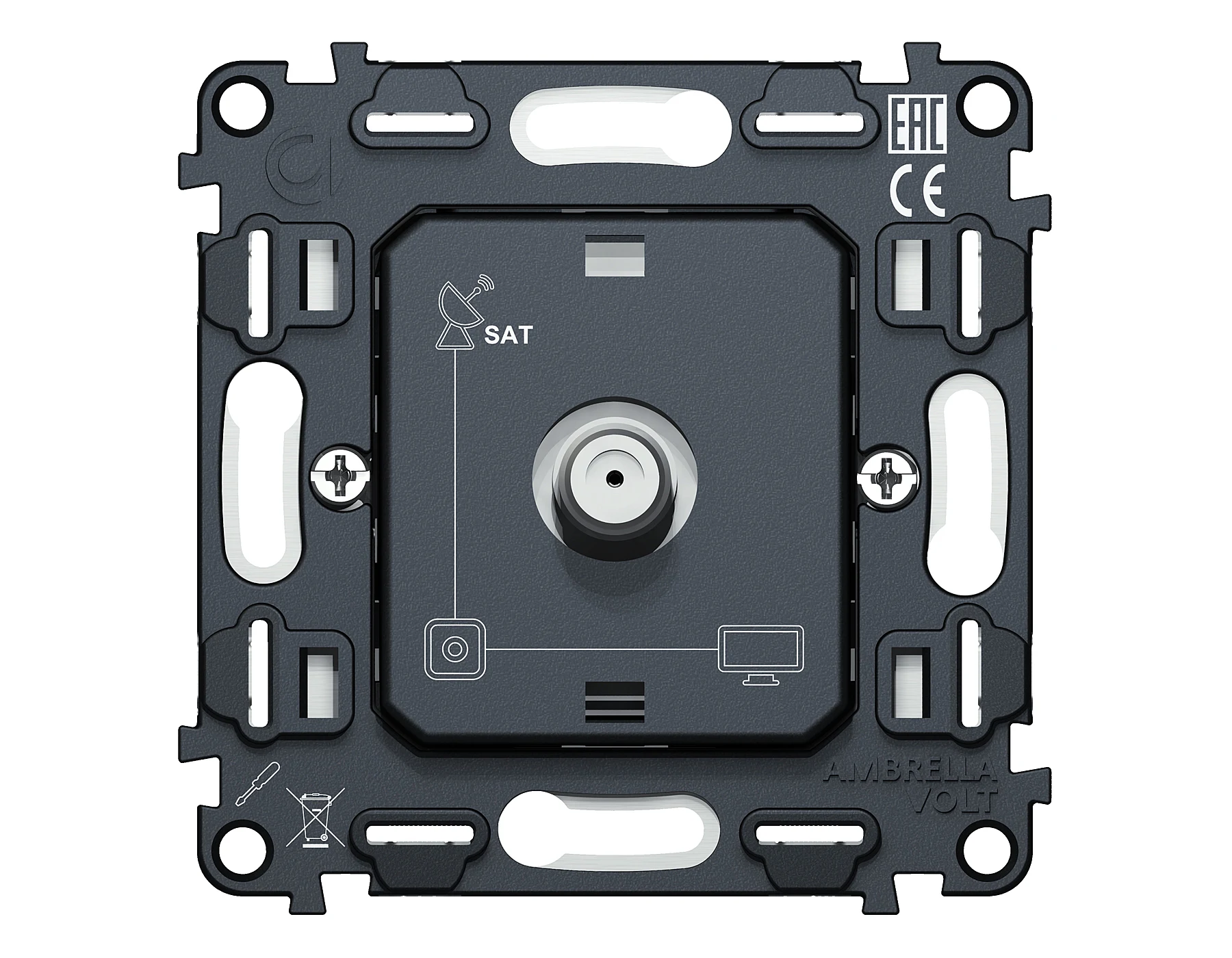 Механизм TV розетки SAT Ambrella Volt QUANT VM215