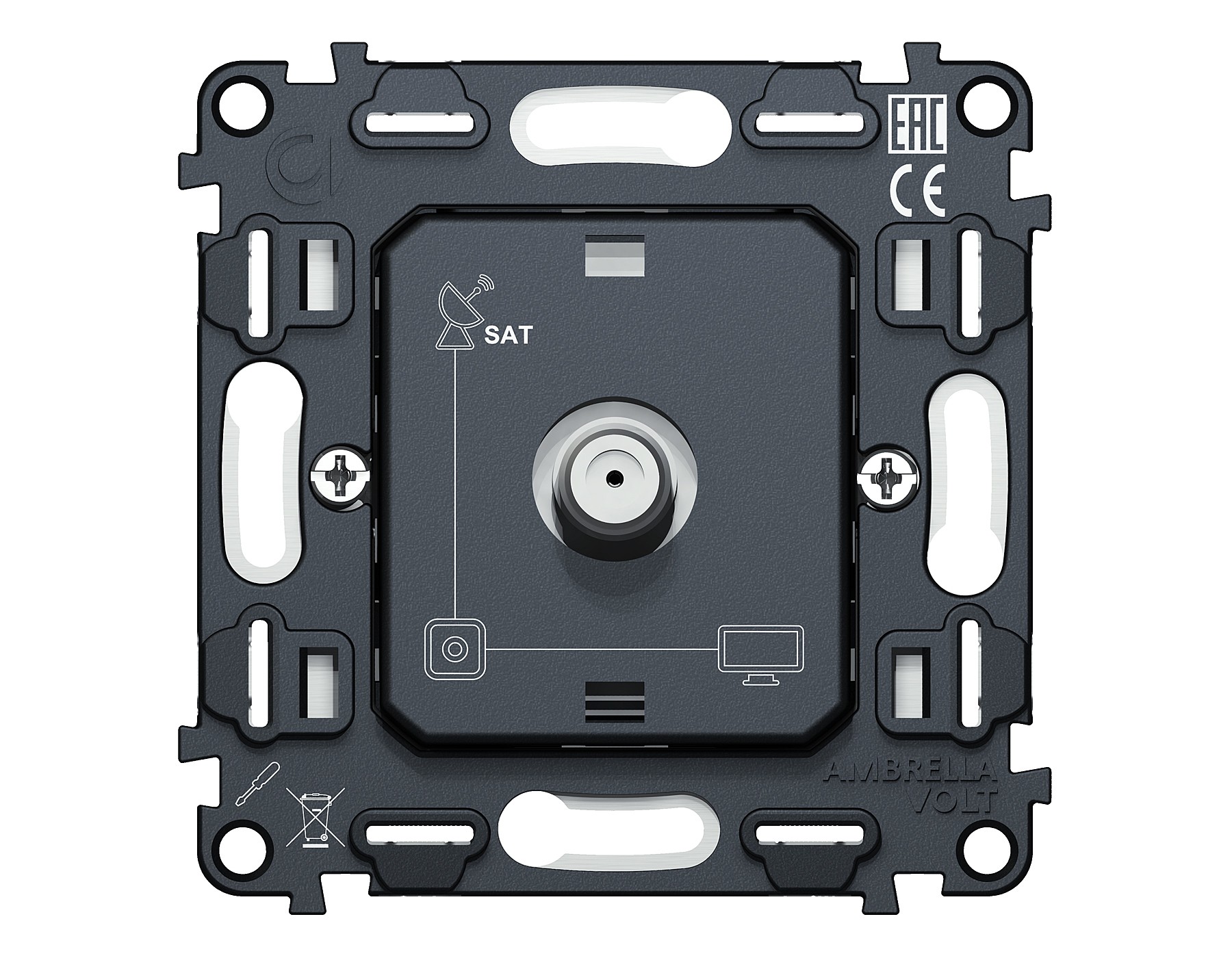 Механизм TV розетки SAT Ambrella Volt QUANT VM215