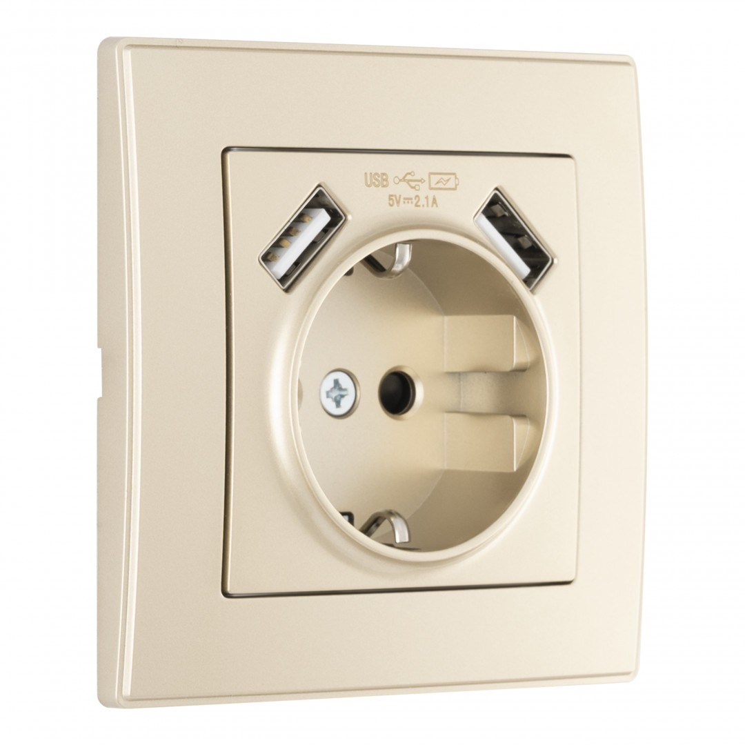 Розетка Arte Milano Set06-1 SET06-1-47-1 shampan