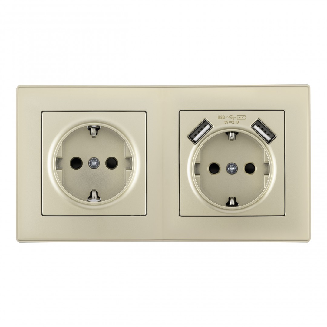 Розетка Arte Milano Set06-2 SET06-2-47-1-40-1 shampan