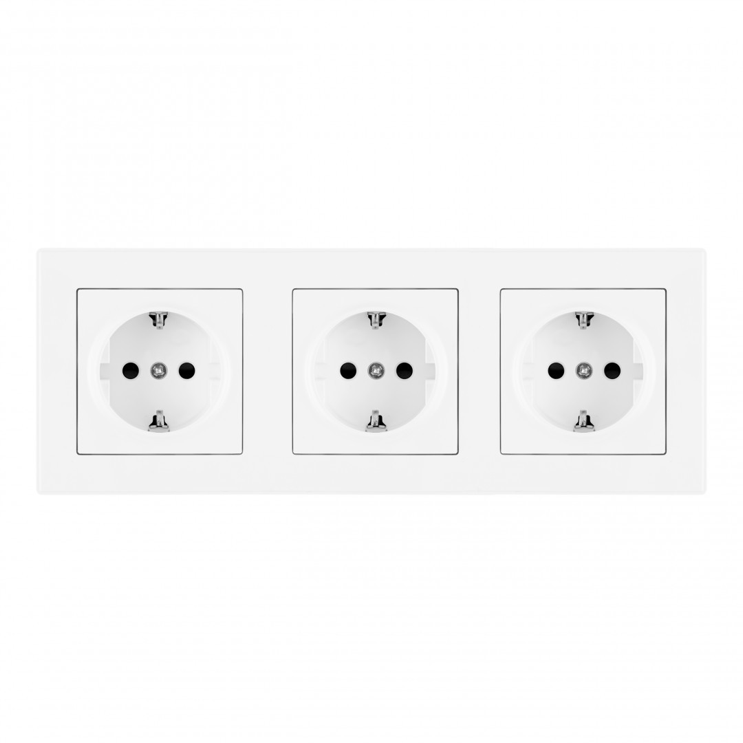 Розетка Arte Milano Set06-3 SET06-3-40-1x3 white