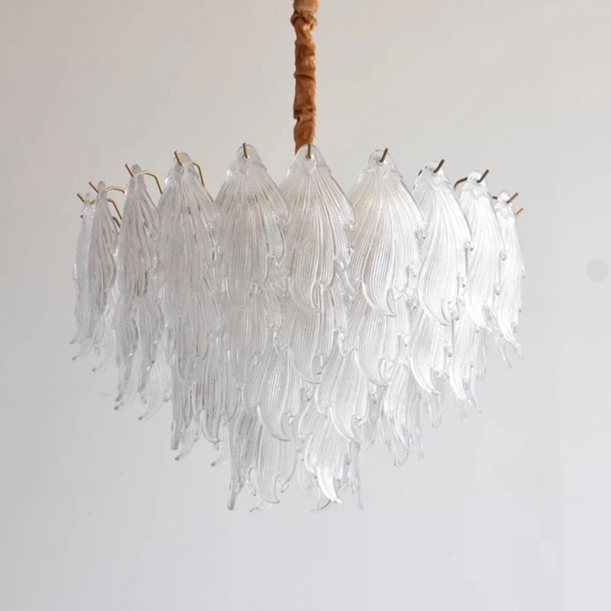 Подвесная люстра Delight Collection Crystal leaf 6489P/D800 gold/clear