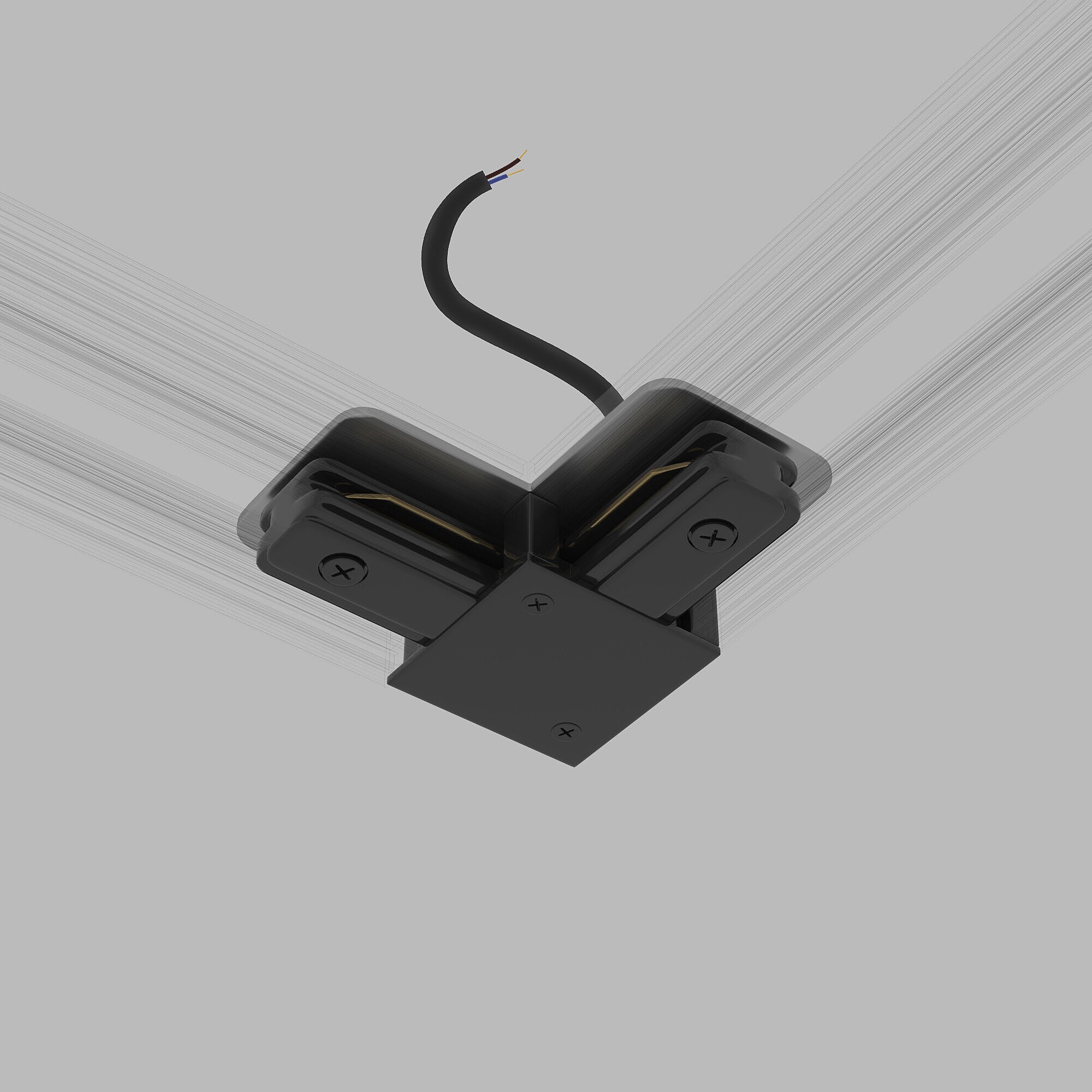 Коннектор угловой с вводом питания для однофазного шинопровода Elektrostandard Basic System 85012/00 Коннектор угловой с вводом питания для однофазного шинопровода (черный)