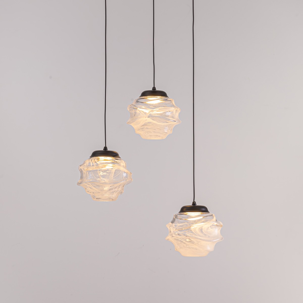 Светильник подвесной Delight Collection MD25030003 MD25030003-3A matt black/clear