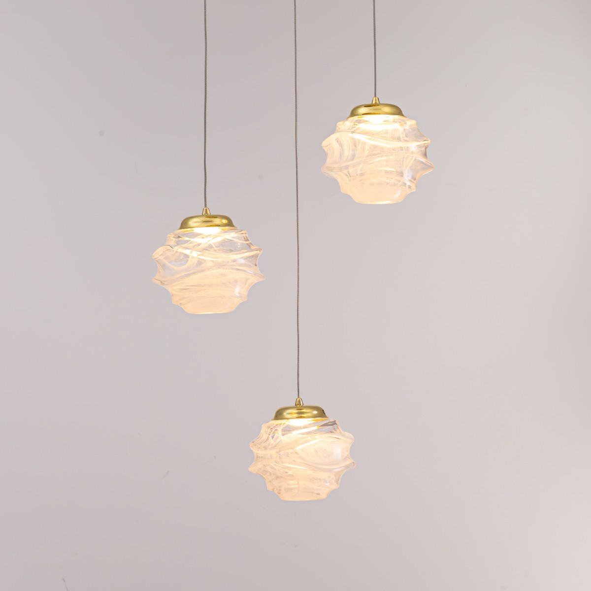 Светильник подвесной Delight Collection MD25030003 MD25030003-3A gold/clear