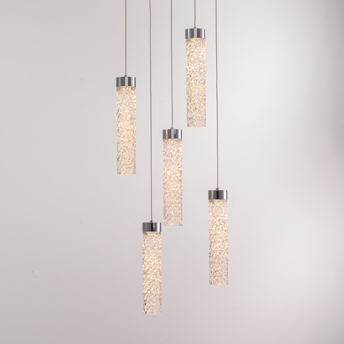 Светильник подвесной Delight Collection MD24030028 MD24030028-5A chrome/clear