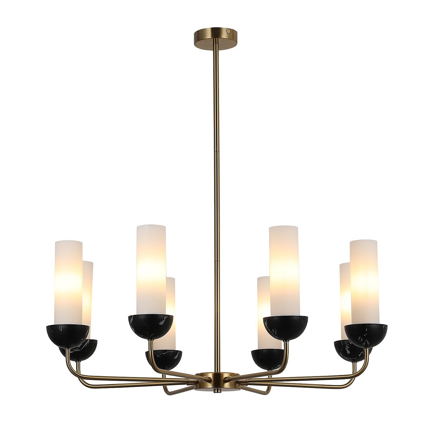 Люстра на штанге Gerhort G31355 G31355/8BRS BK WT