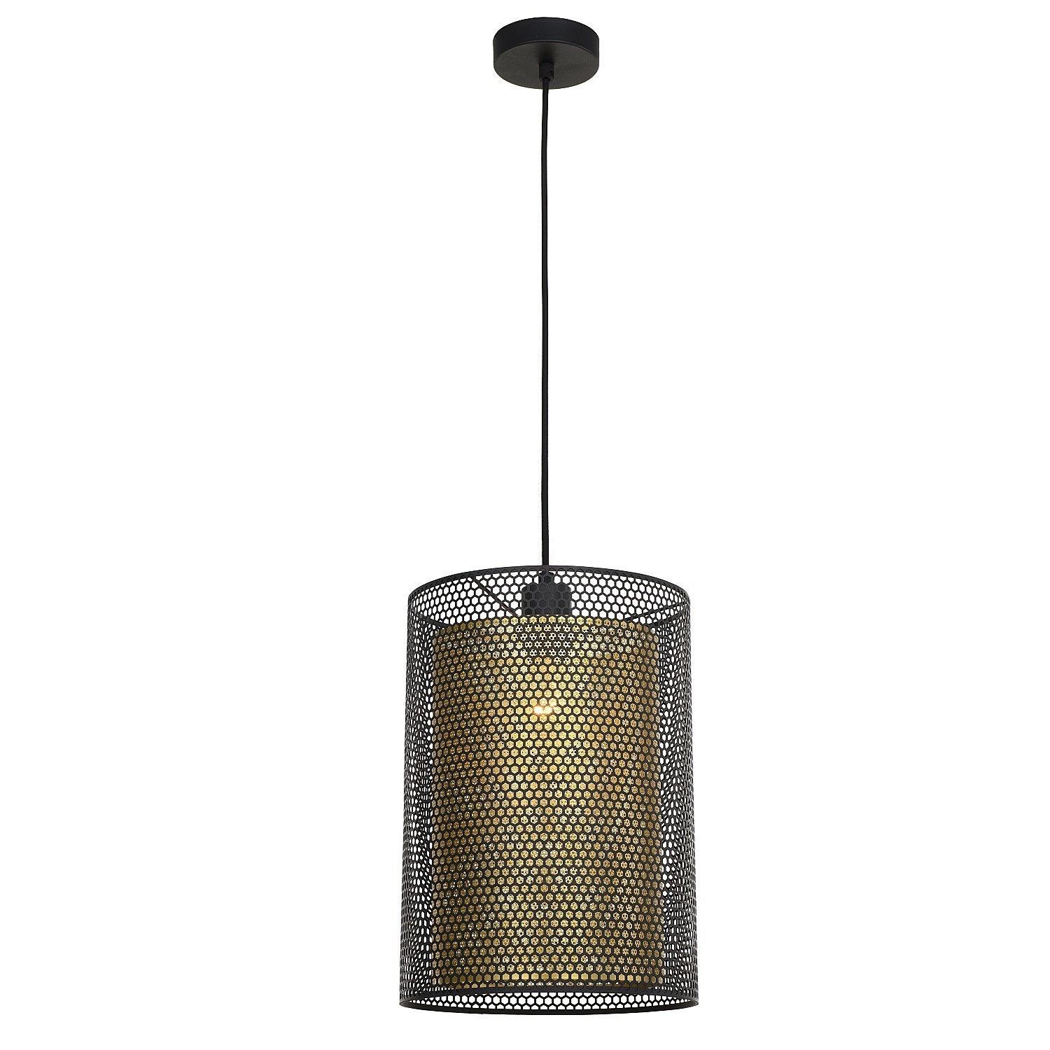 Светильник подвесной ЭкономСвет 10282 10282/1BK+GD BK+GD