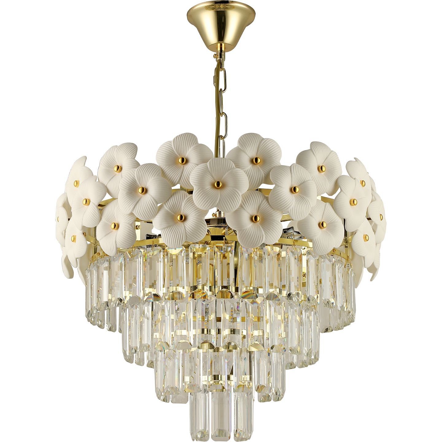 Подвесная люстра ЭкономСвет 15029 15029/8GD CL+WT