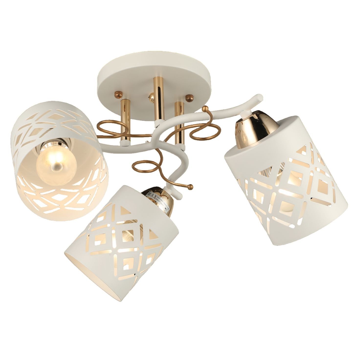 Потолочная люстра ЭкономСвет 20131 20131/3WT+GD WT