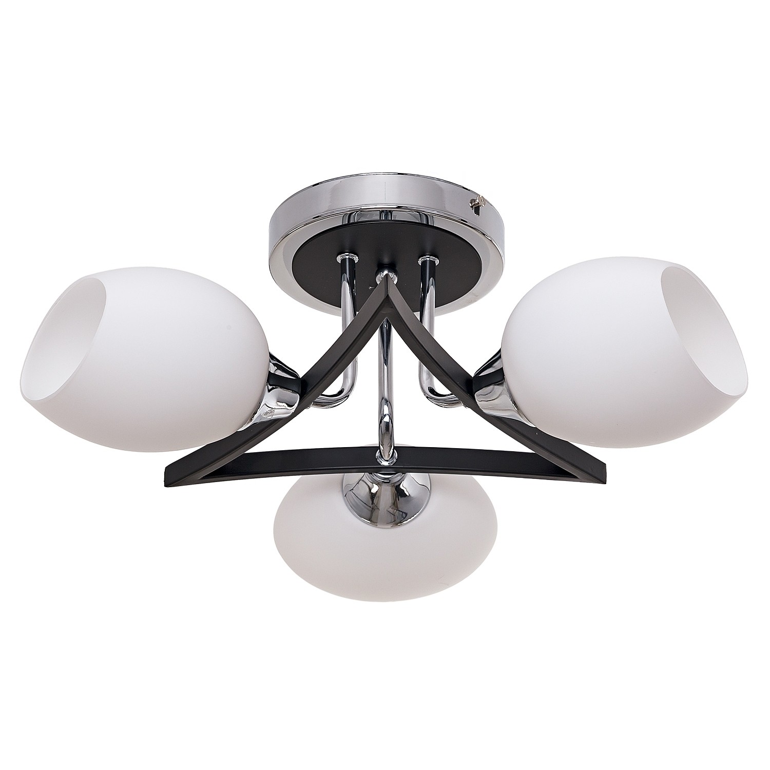 Потолочная люстра ЭкономСвет 50226 50226/3CR BK WT