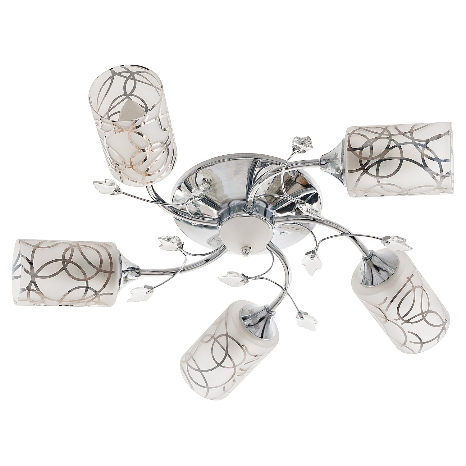 Потолочная люстра ЭкономСвет 7104 7104/5CR WT