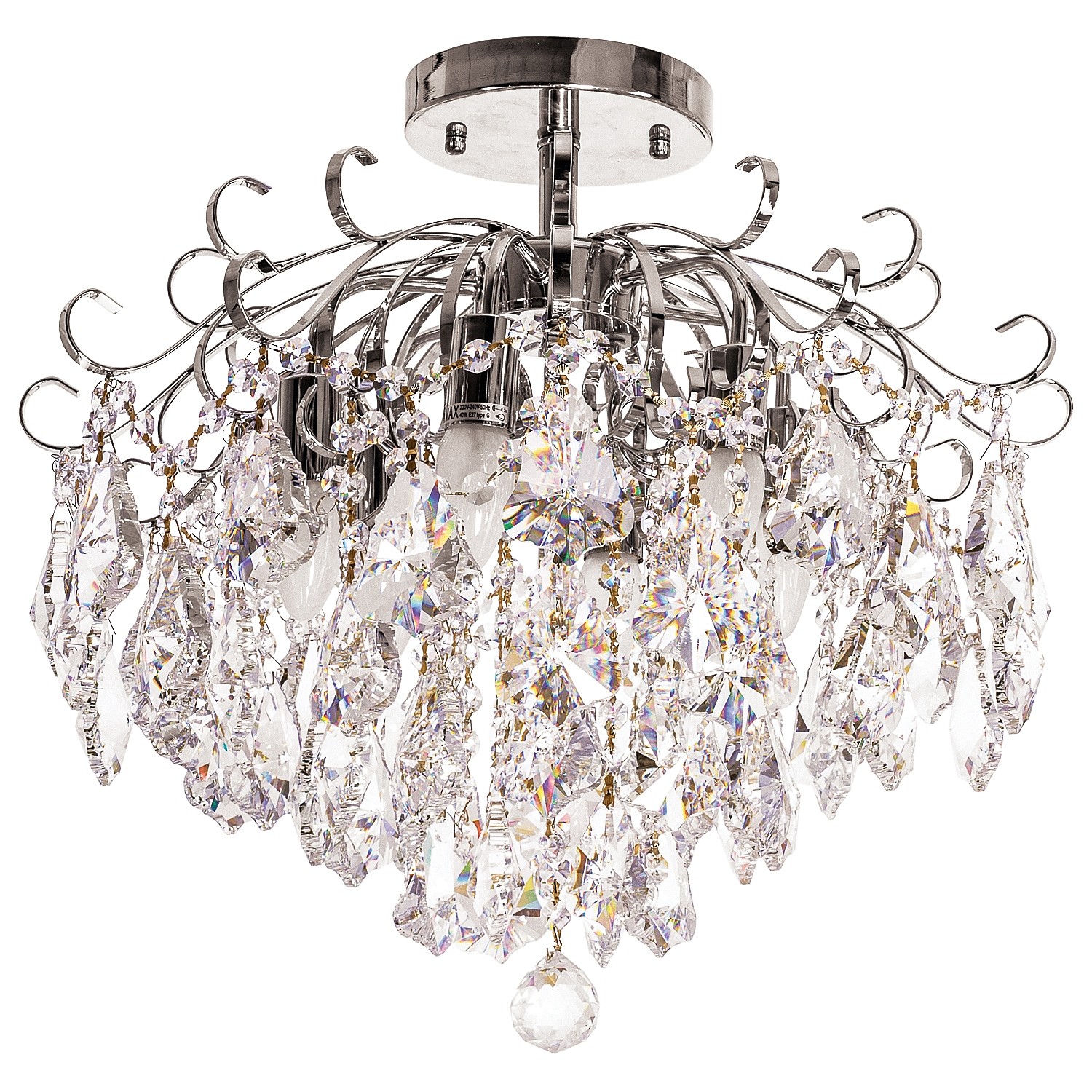 Потолочная люстра ЭкономСвет 71214 71214/6 S CR WT