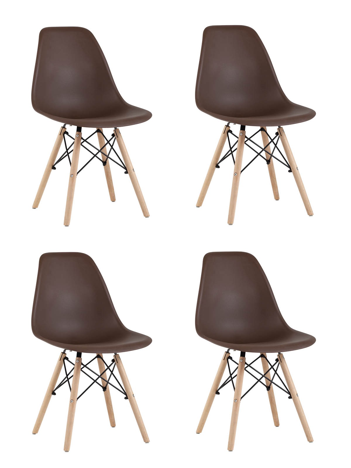 Комплект стульев Stool Group Style DSW Y801-V SEAT brown x4