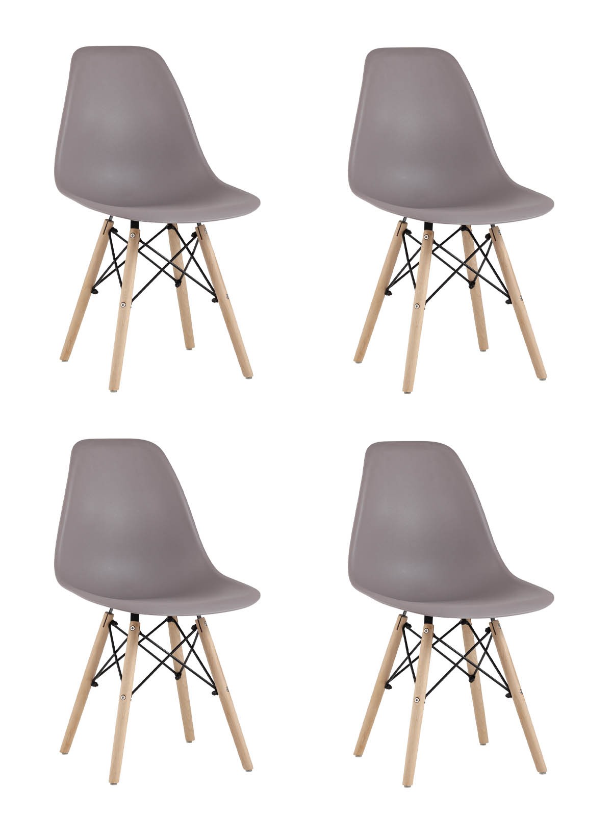 Комплект стульев Stool Group Style DSW Y801-V SEAT dark grey x4