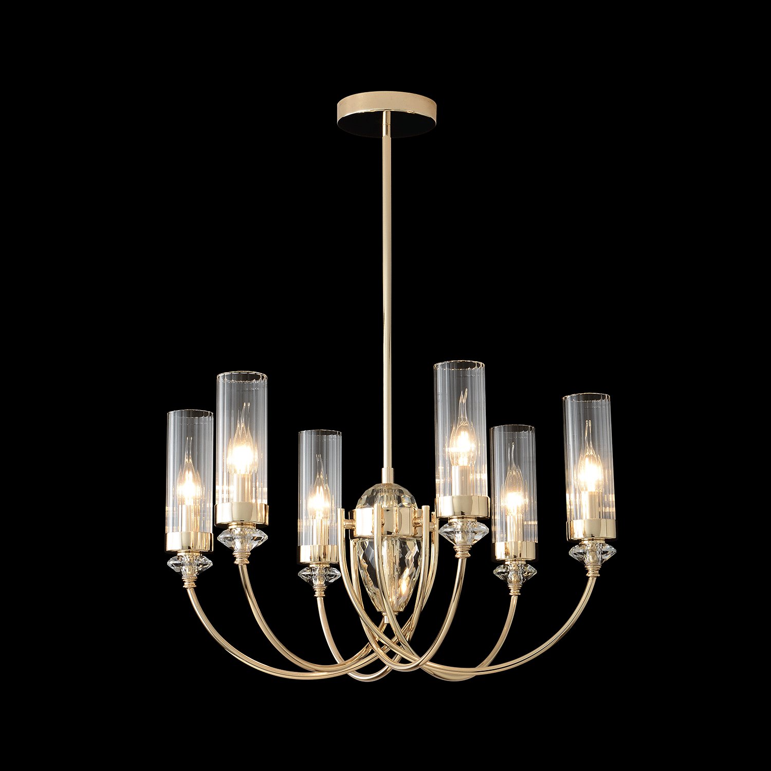 Люстра на штанге Crystal Lux Secret SECRET SP6 GOLD