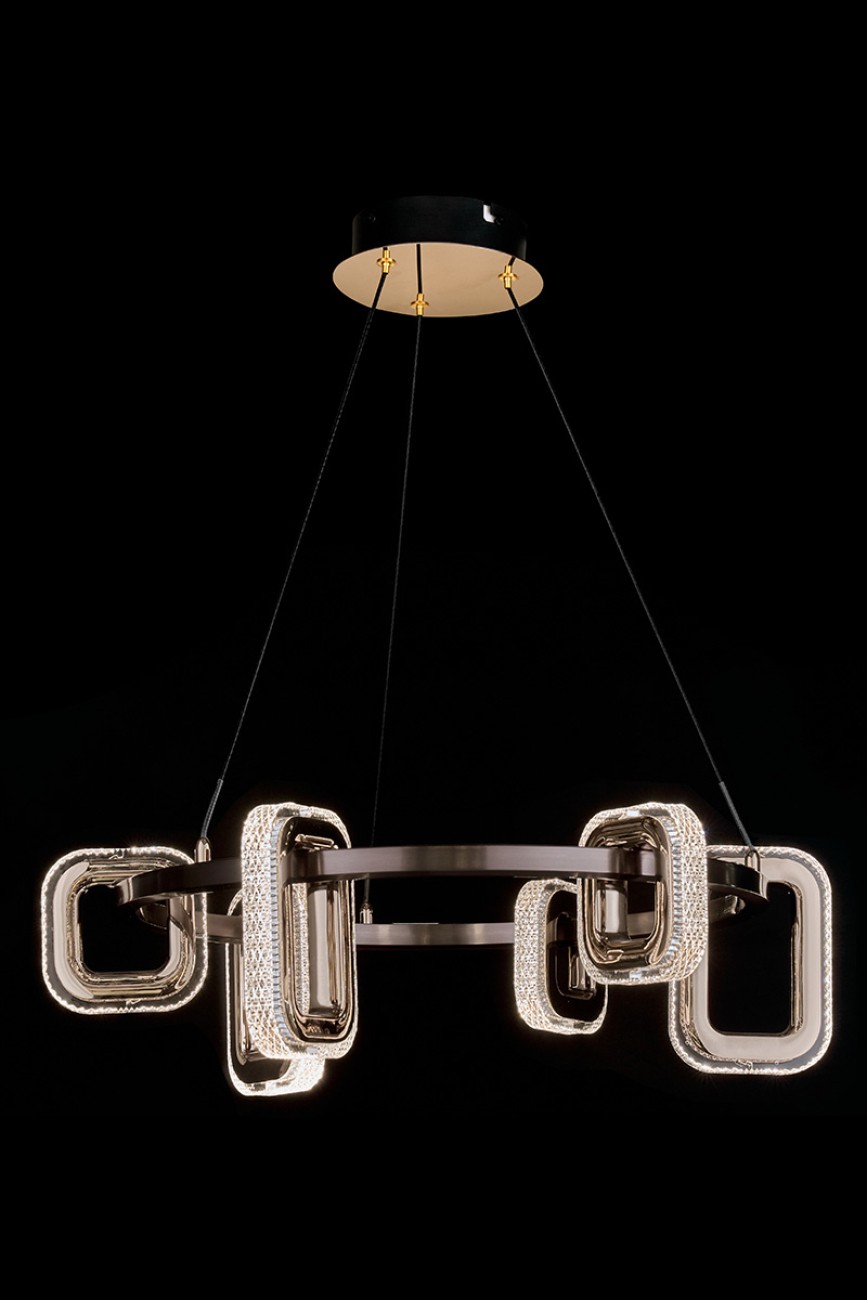 Подвесная люстра LEON Theona LE7701/6 Grey/Gold