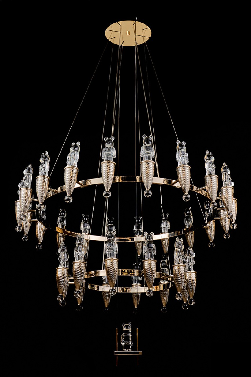 Подвесная люстра LEON Joli LE3024/1050+650 GD