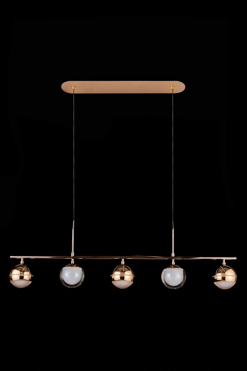 Светильник подвесной LEON Lilith LE7709/5L Black Chrome/Gold