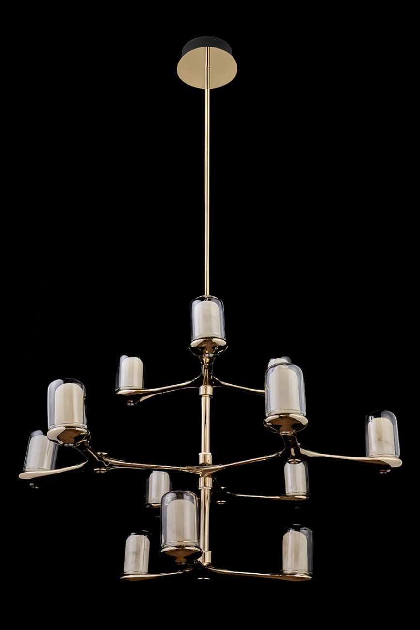 Люстра на штанге LEON Barbara LE7908/3+6+3 Gold