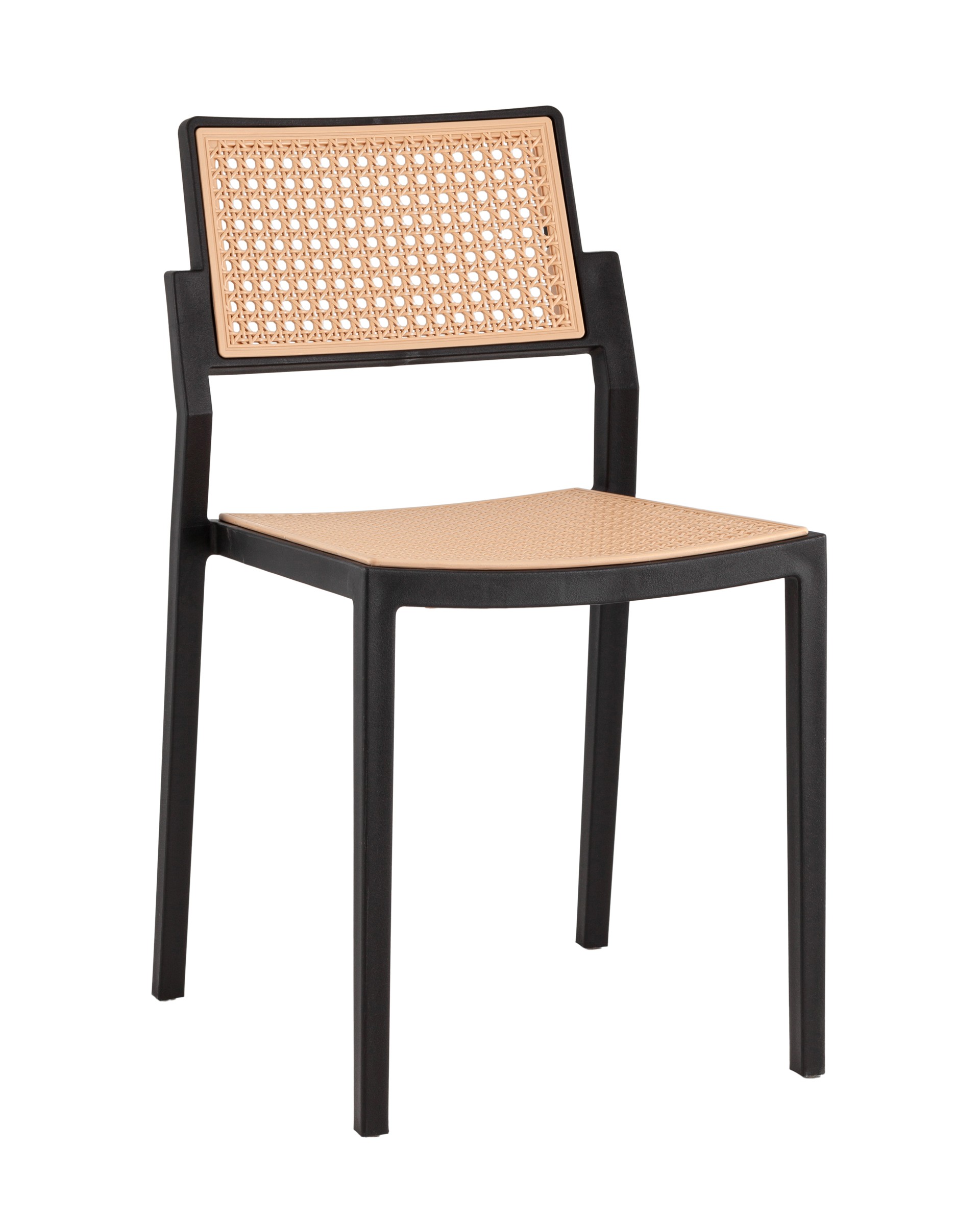 Стул пластиковый Stool Group Milto 8059 black/beige