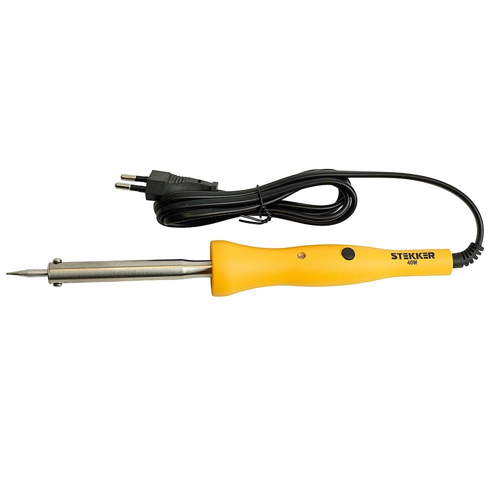 Паяльник 40W с кнопкой вкл., Stekker PLE201-40 49800