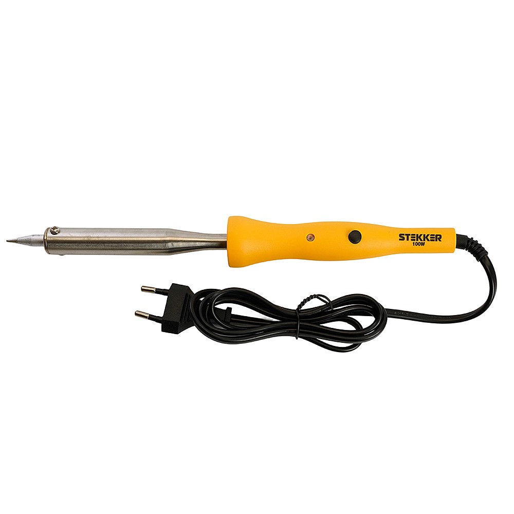 Паяльник 100W с кнопкой вкл., Stekker PLE201-100 49803