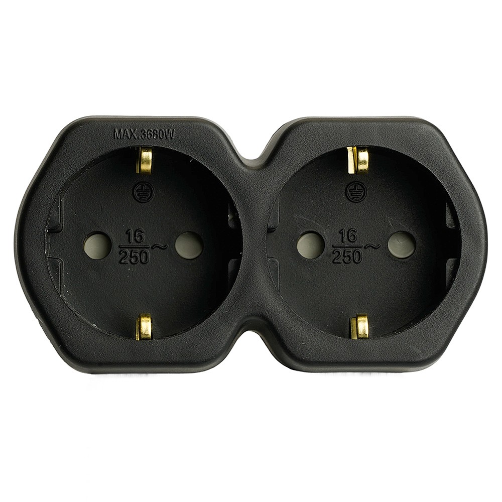 Разветвитель сетевой 2-местный с/з Stekker ADP16-12-21 50107