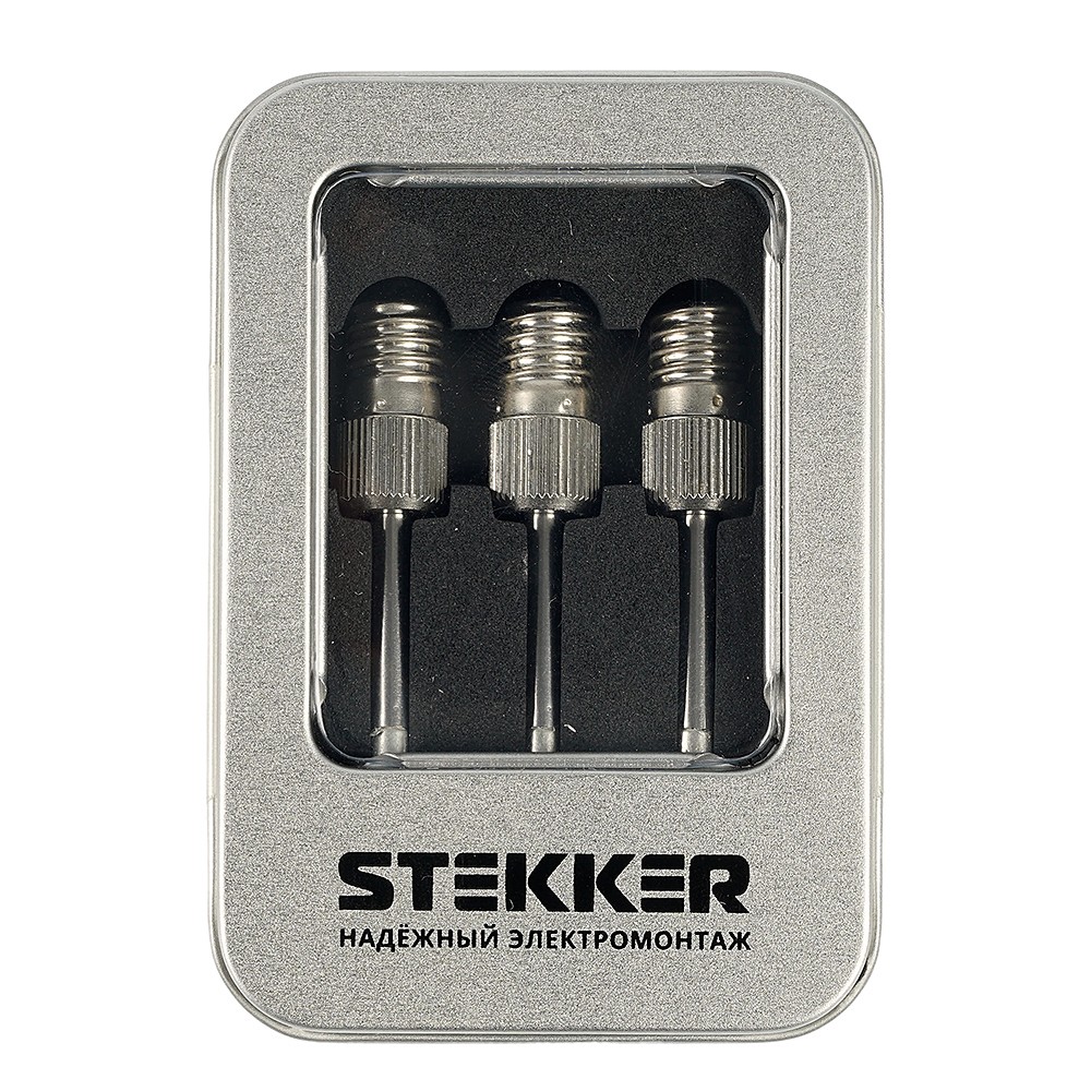 Набор сменных жал для беспроводного паяльника Stekker APL7-801-3 50411