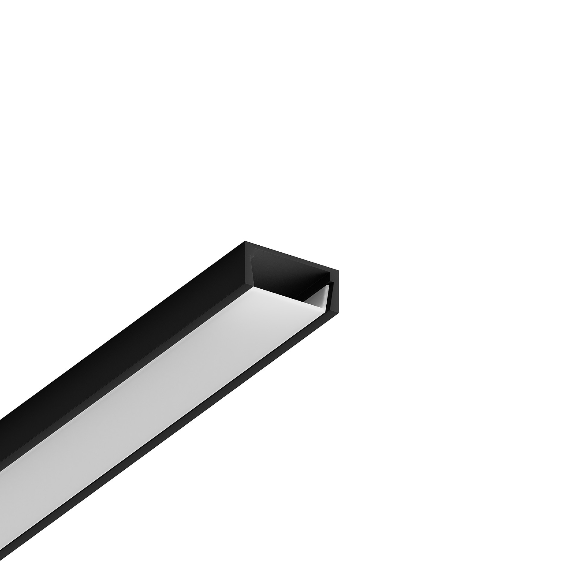 Накладной профиль для светодиодной ленты-2м, чёрный Hesby Lighting Line HSBL_0196