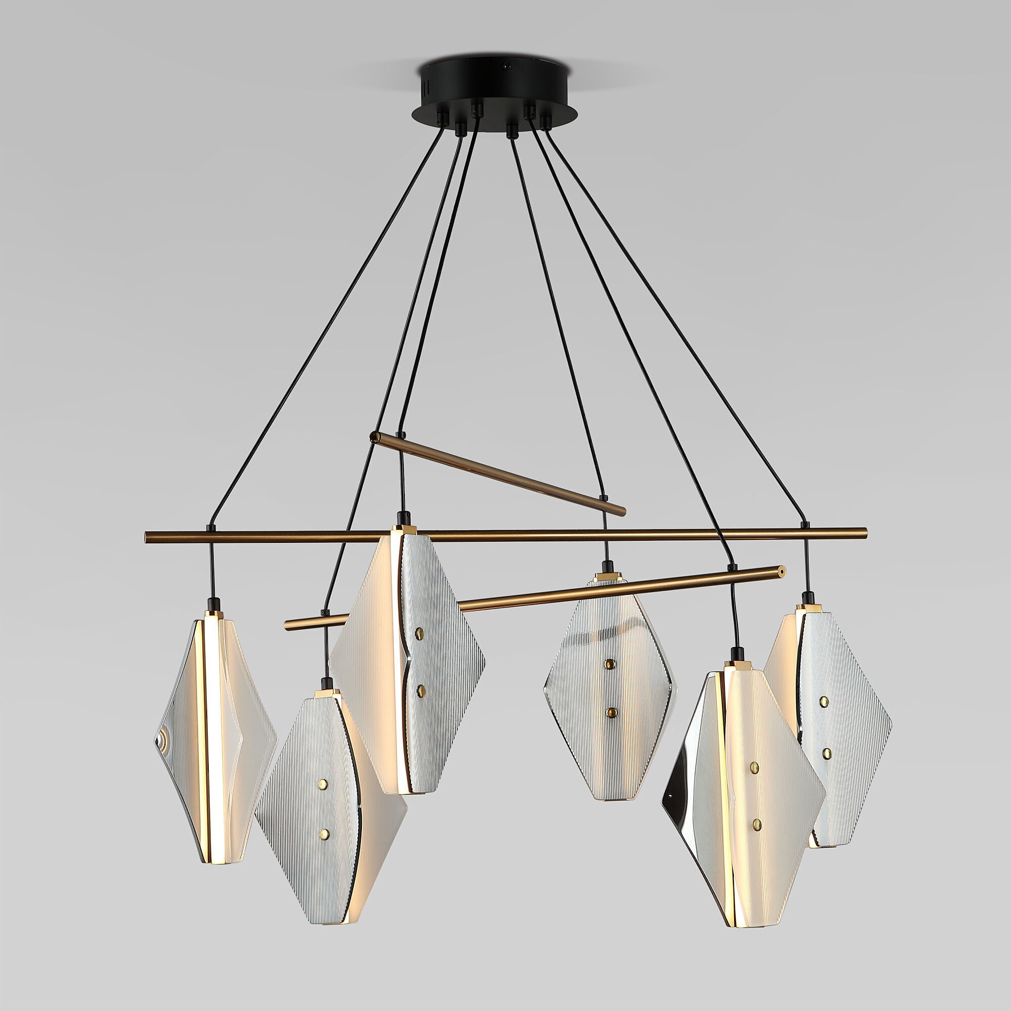 Подвесная люстра Eurosvet Glare 301054 LED латунь