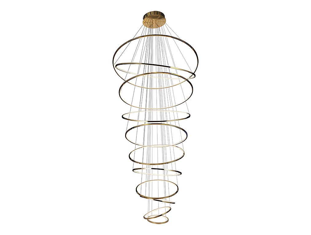 Люстра каскадная Newport Loren 15211N/S brass