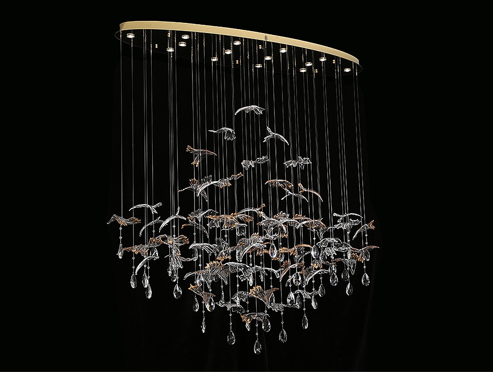 Люстра каскадная Newport Verona 8220/140 С oval gold polished