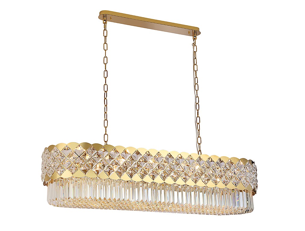 Подвесная люстра Newport Ashley 8300/120 oval gold polished