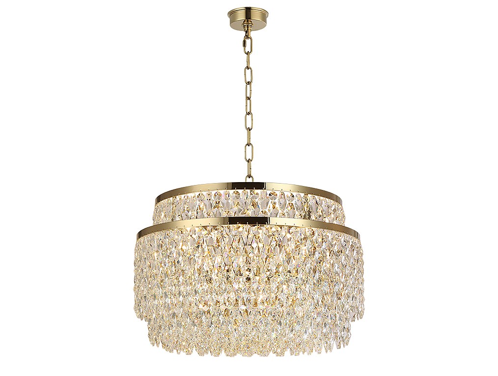 Подвесная люстра Newport Tiffany 8530/60 C gold polished