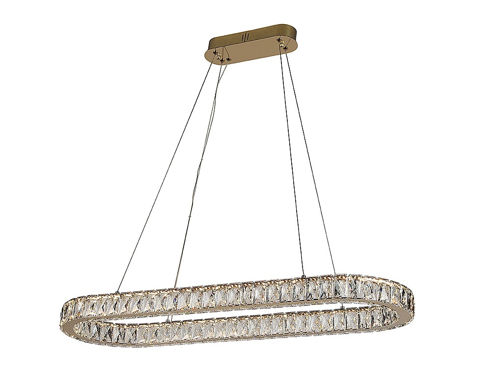 Подвесная люстра Newport Krista 8580/90 C oval gold