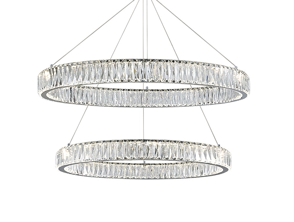 Потолочная чашка Newport Crystal Потолочная чашка 8240 D25 2 вертик.кольца chrome