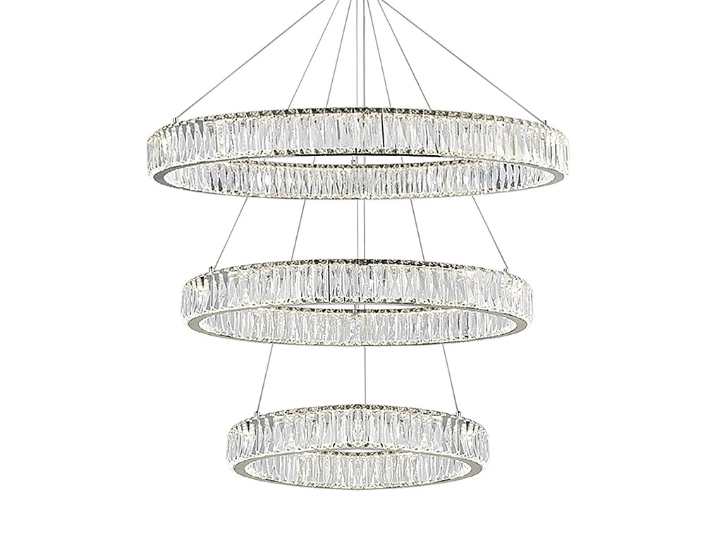 Потолочная чашка Newport Crystal Потолочная чашка 8240 D25 3 вертик.кольца chrome