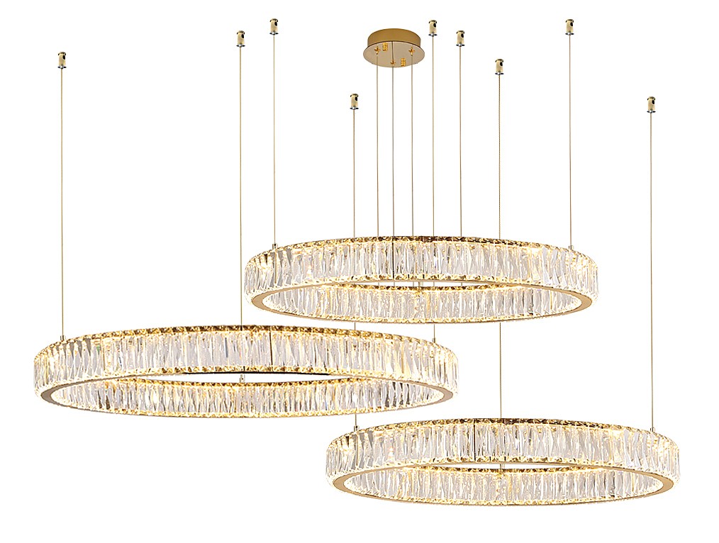 Потолочная чашка Newport Crystal Потолочная чашка 8240 D25 3 горизон.кольца gold