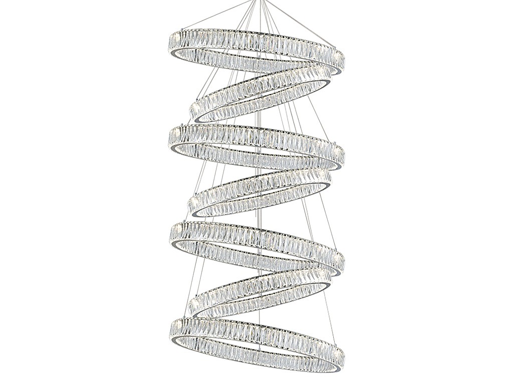 Потолочная чашка Newport Crystal Потолочная чашка 8240 D40 7 вертик.колец chrome