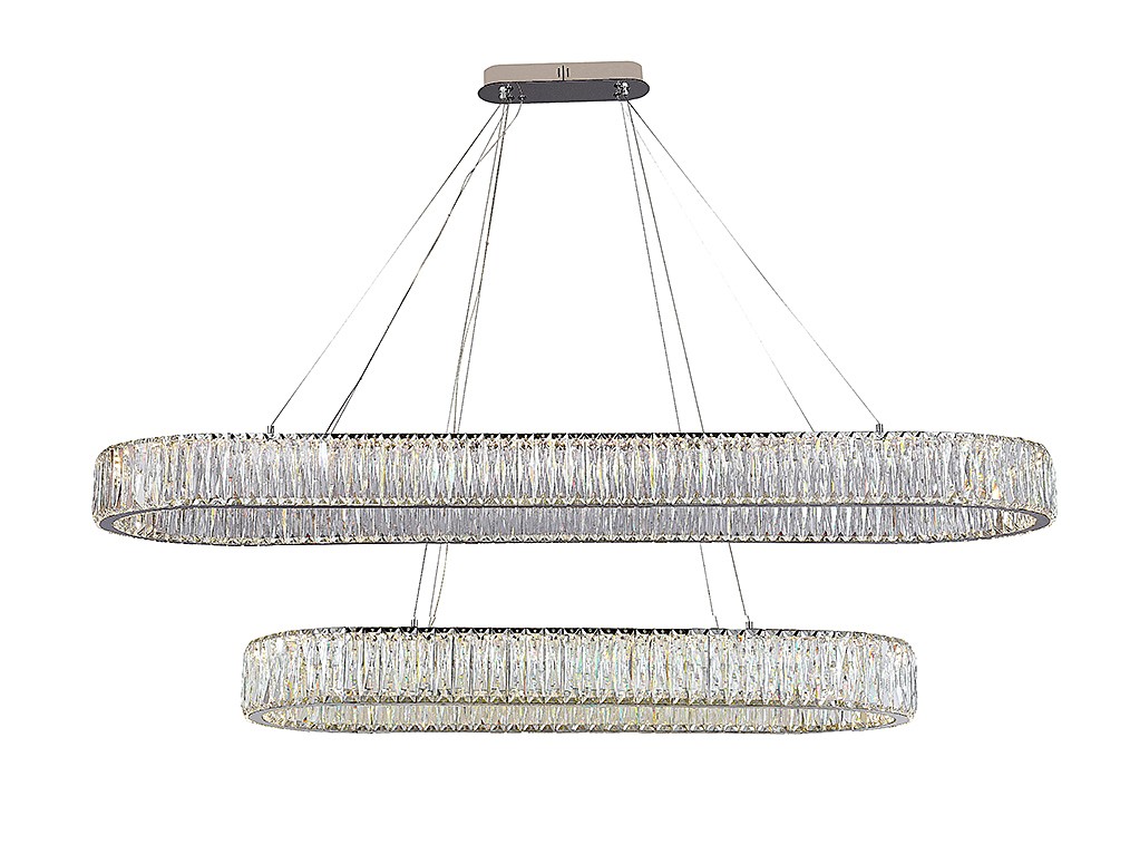 Потолочная чашка Newport Crystal Потолочная чашка 8240 L35*12*H4 90+140 oval chrome