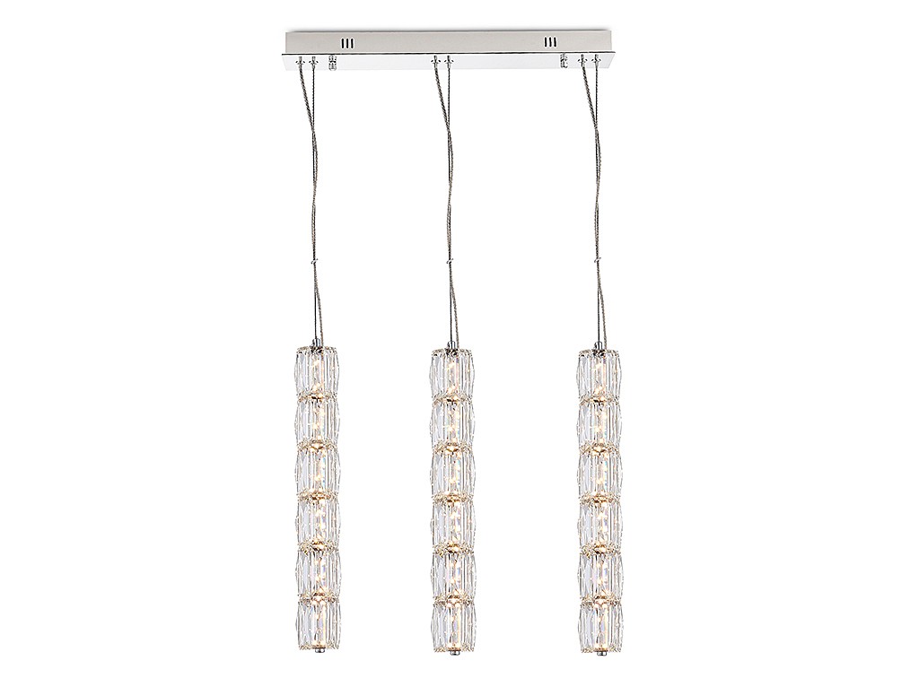 Потолочная чашка Newport Crystal Потолочная чашка 8240 L50*8*H3,5 3 подвеса chrome