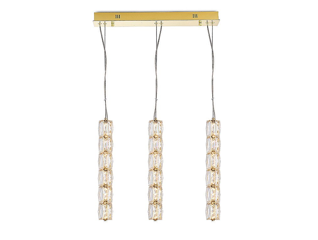 Потолочная чашка Newport Crystal Потолочная чашка 8240 L50*8*H3,5 3 подвеса gold